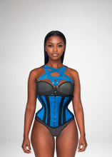 Load image into Gallery viewer, BLUE/BLACK HARNES CORSET