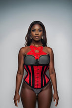 Load image into Gallery viewer, RED/BLACK HARNES CORSET